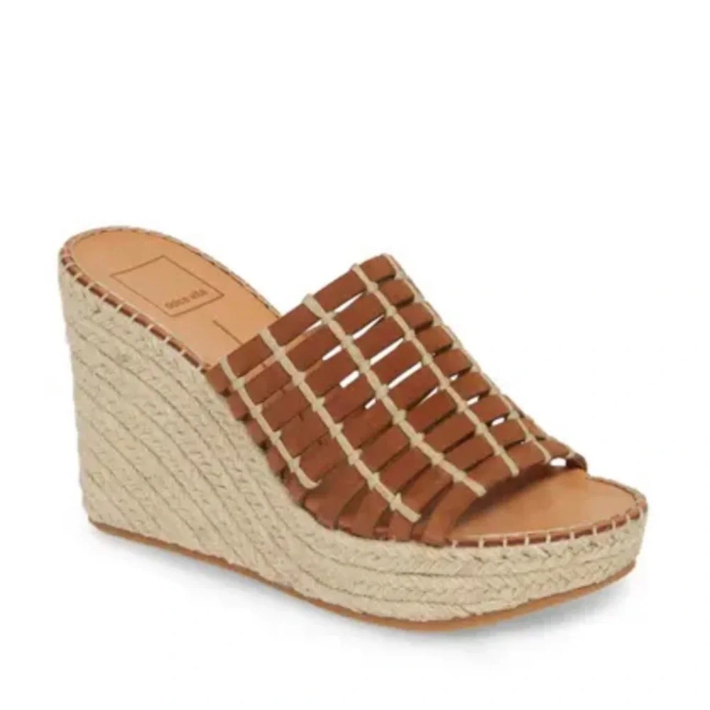 NEW Dolce Vita Brown Prue Espadrille Wedge‎ 9.5